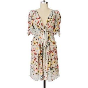 ANTHROPOLOGIE BARASCHI 100% silk floral dress